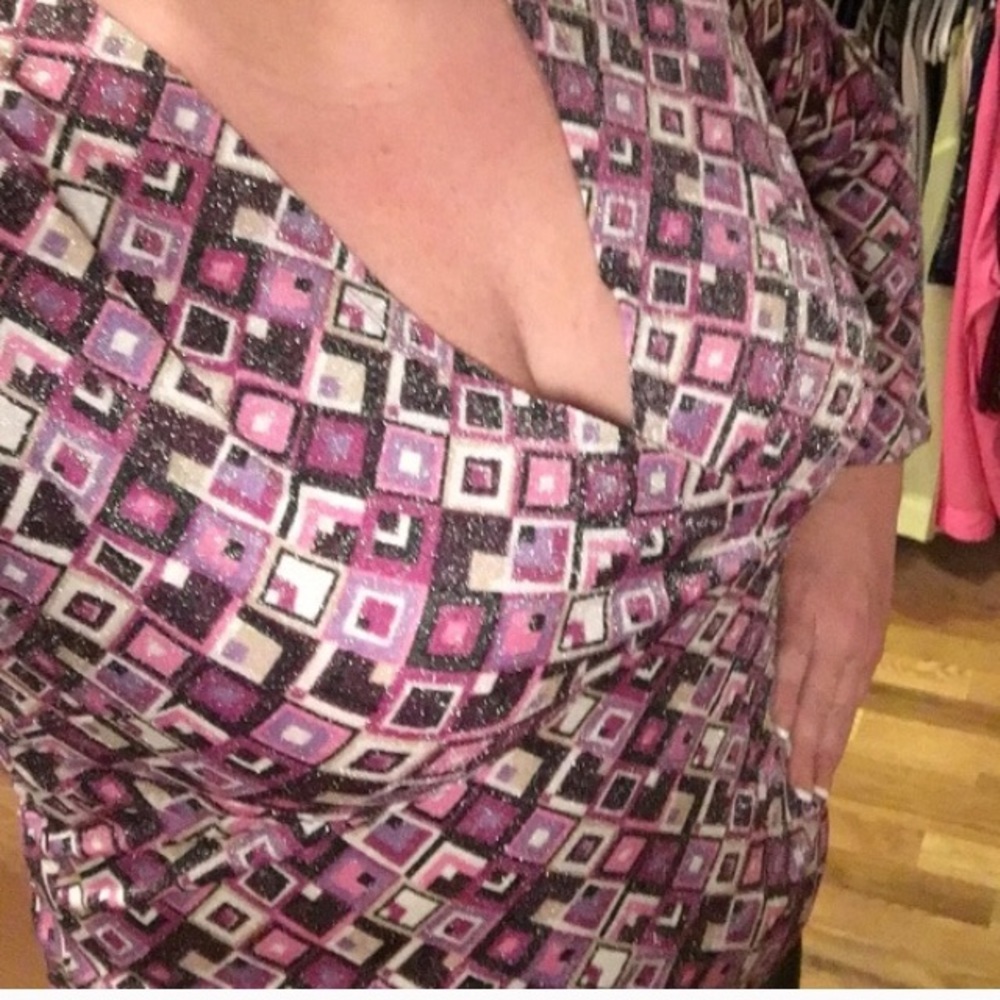 💖 Pink & Purple Venezia sparkle long sleeve top